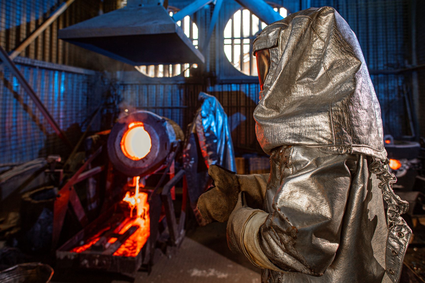 Smelting gold at Iduapriem, Ghana