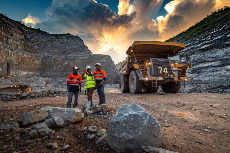 Employees in openpit, Iduapriem, Ghana [thumbnail]